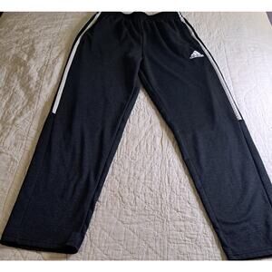 Boy's Adidas Black with White Striped Jogger Pants Size Large 14-16